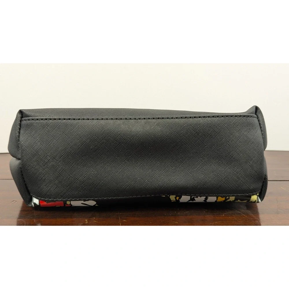 Marc Tetro Dog Group Zippered Cosmetic Bag Travel Pouch Black PVC